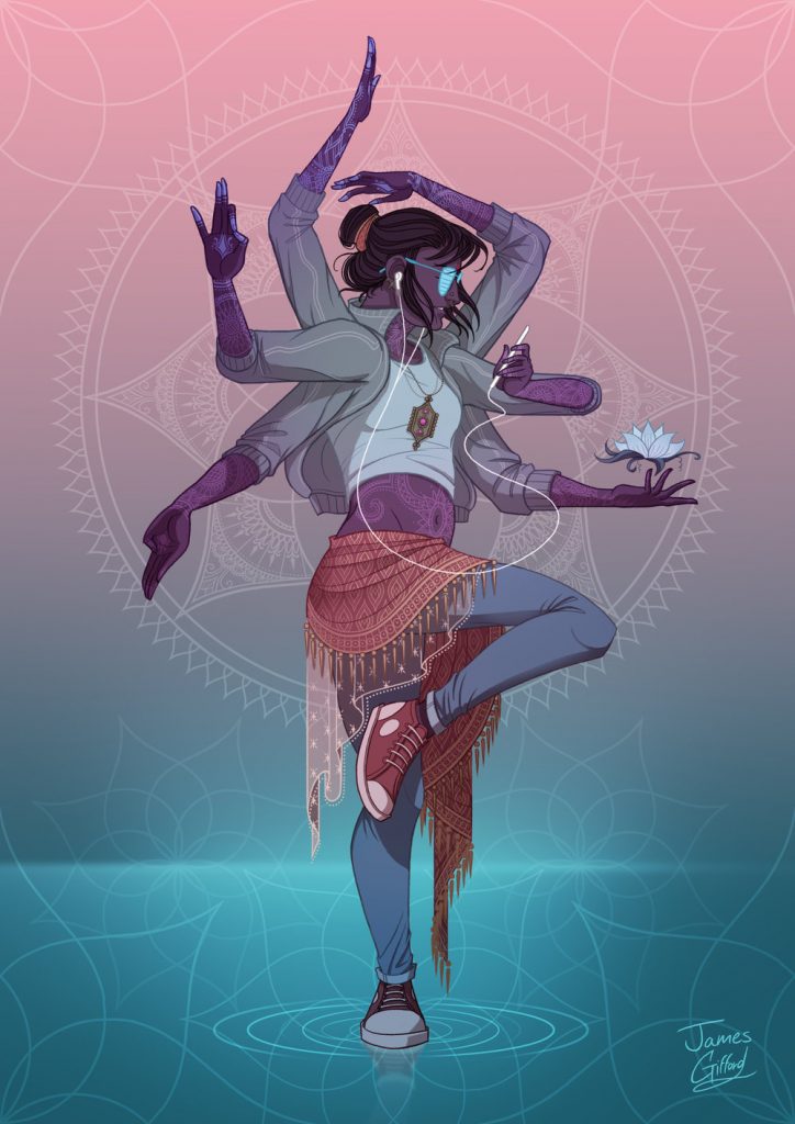 indian dancer james gifford nerd productions london illustration - NERD Blog - An Illustration Rainbow