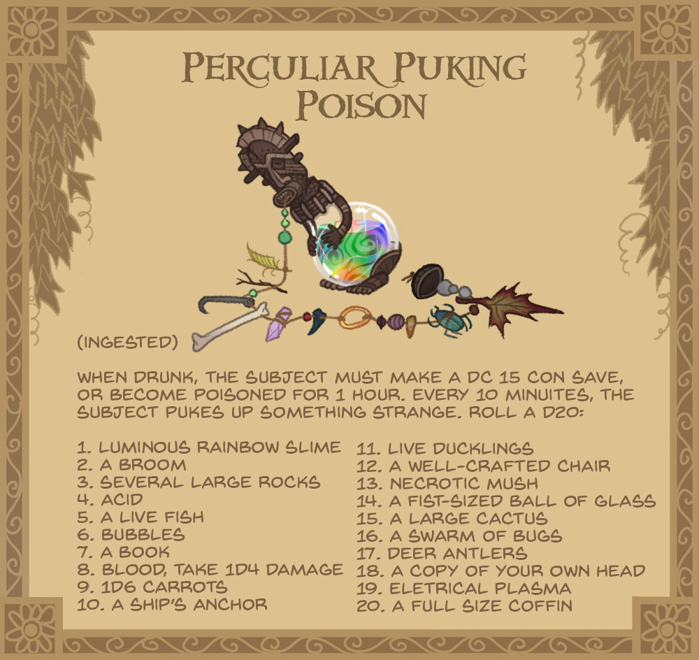 11. Puking poison copy - NERD Blog - Getting Down and NERDy: James Gifford - Dungeons & Dragons