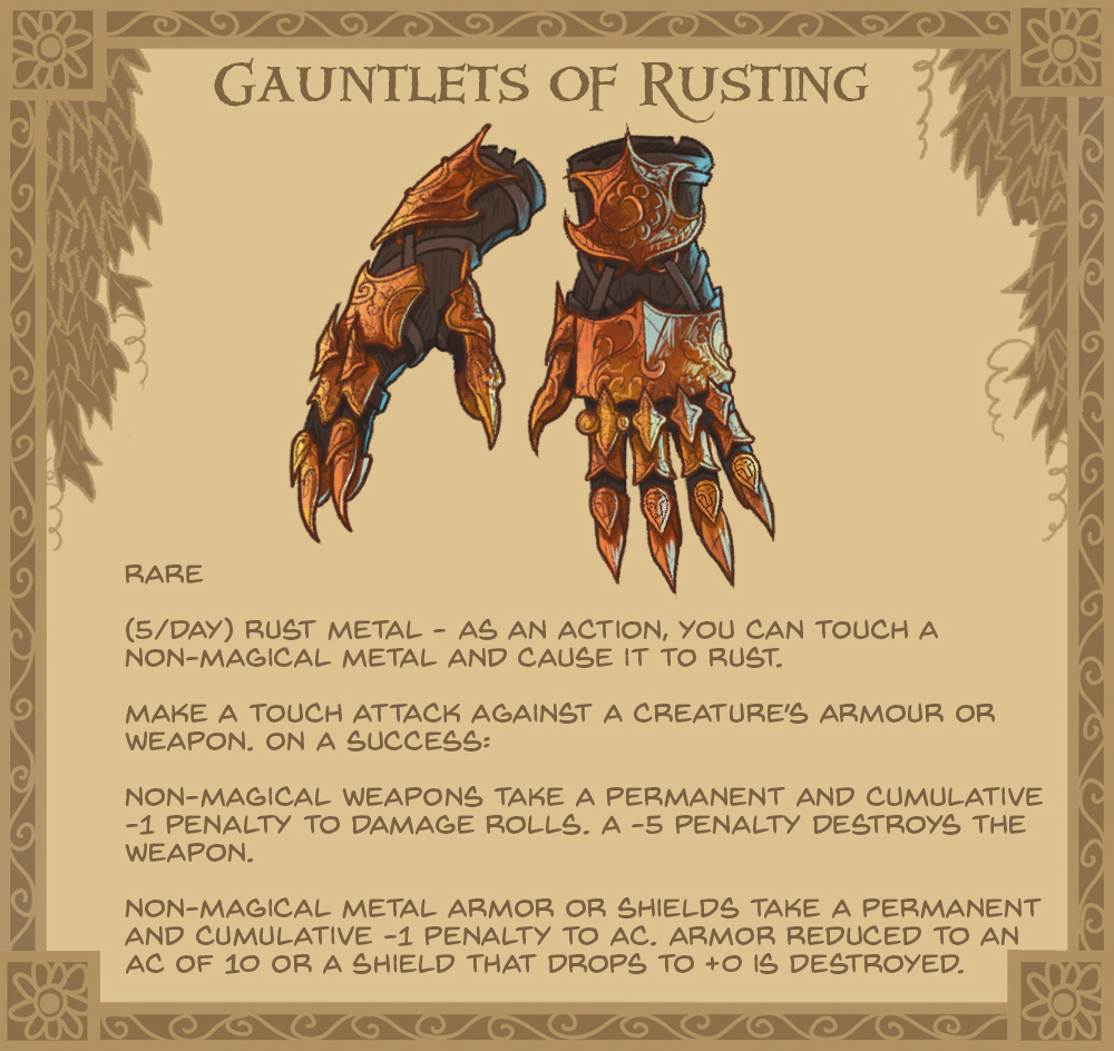 22. Gauntlets of Rusting copy - NERD Blog - Getting Down and NERDy: James Gifford - Dungeons & Dragons